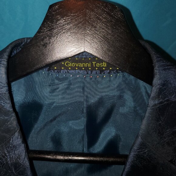 Giovanni Testi Blue Dress Suit Jacket and Pants (38R Jacket/ 32R Pants) - Picture 4 of 11